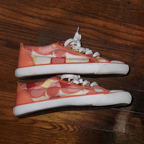 Peach,YellowCoach Signature C Shoes - Picture 5 of 12